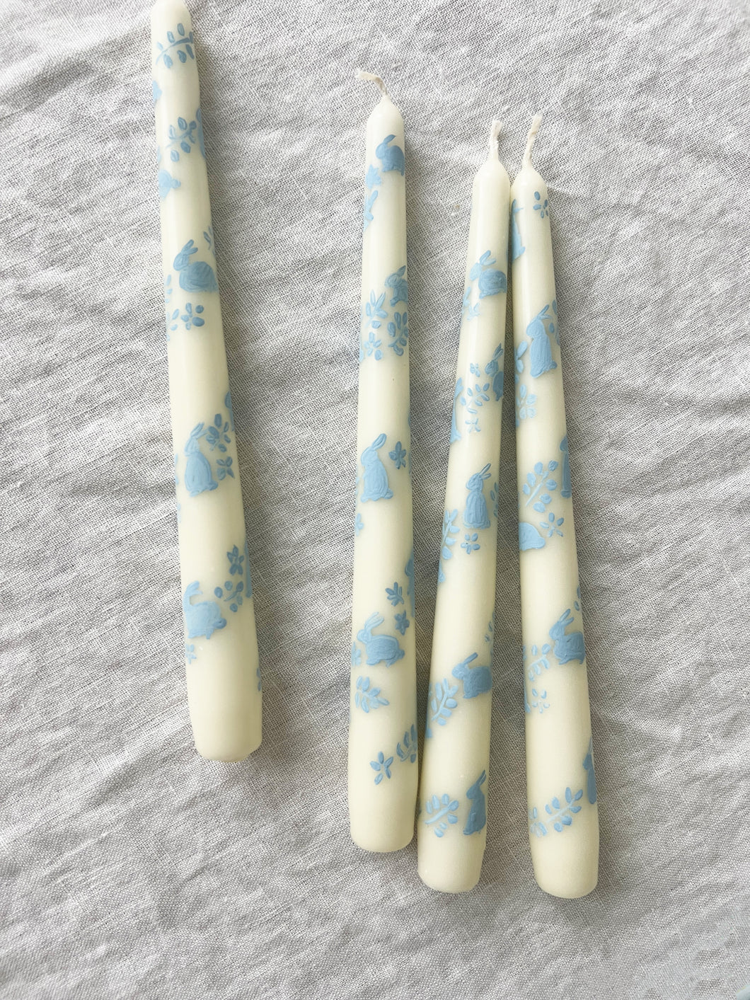 Hand-Painted Candles Bunnies
