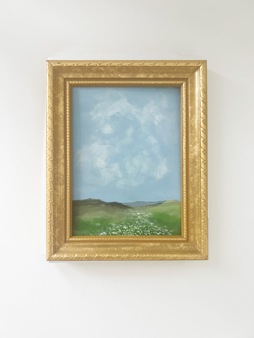 White Flower Meadow Wall Art | Farmhouse Print | Cottagecore artwork