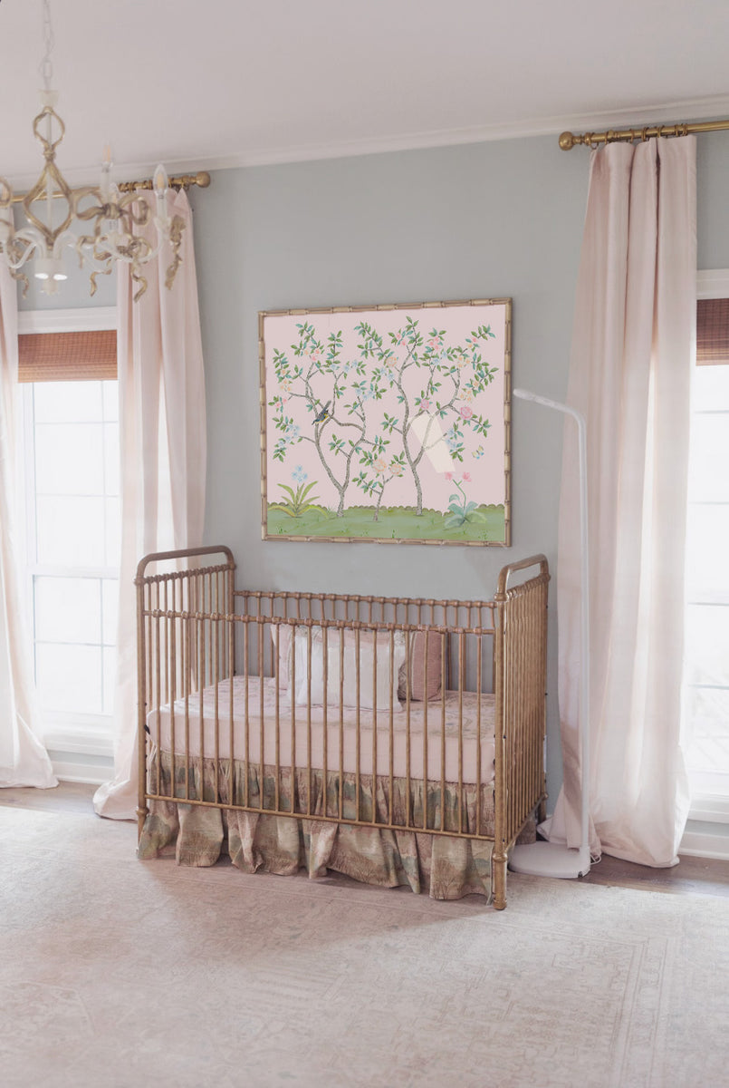 Original Chinoiserie Soft Pink Blossoms and Peonies – Sweet Pea and Whimsy